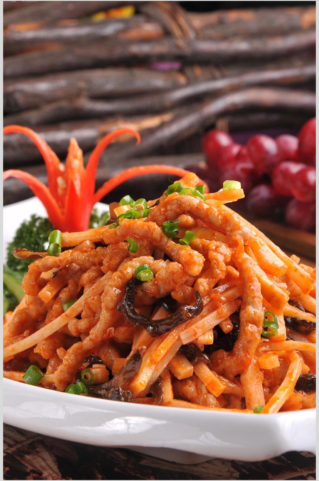 美味鱼香肉丝食品摄影图片素材