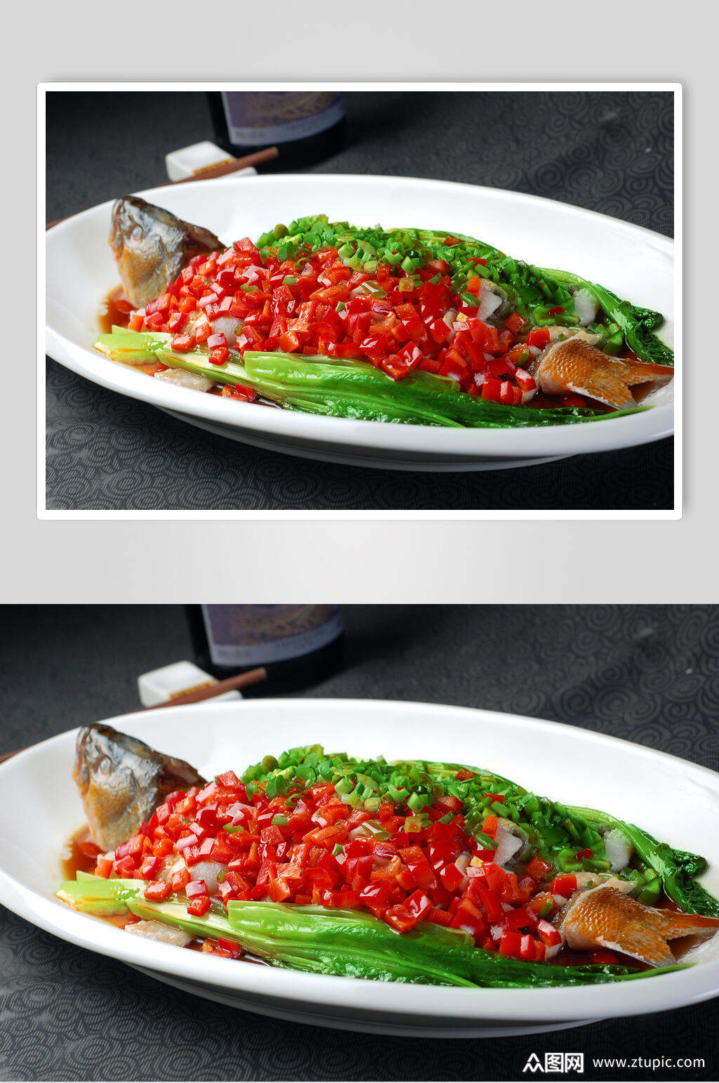 香辣双椒鲈鱼食品图片素材