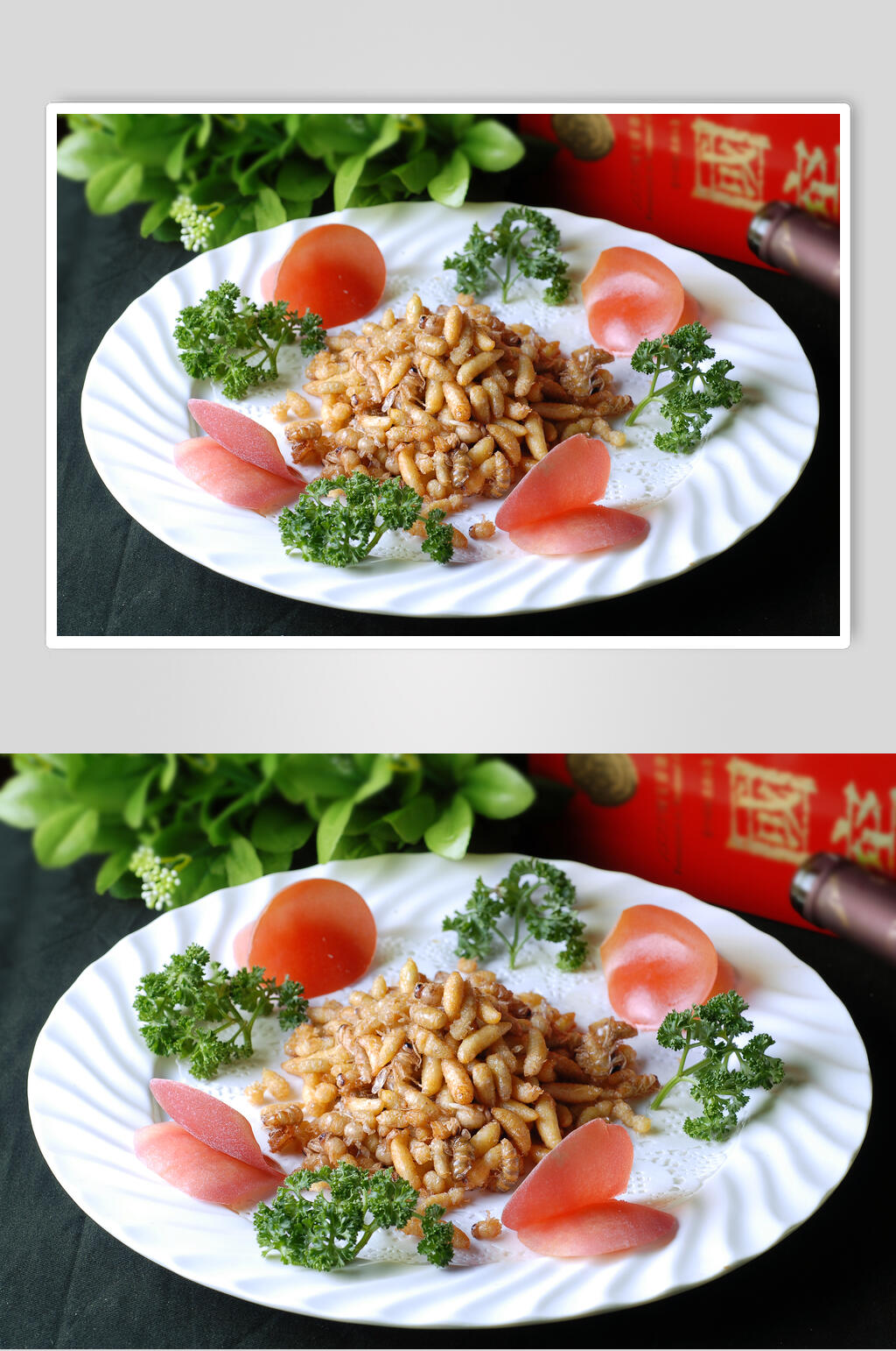 椒盐蜂蛹美食图片素材
