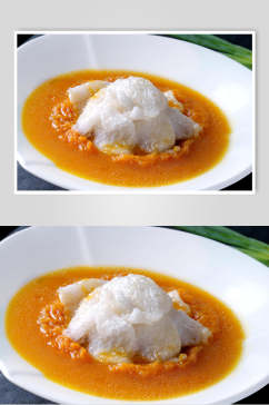 金汤鱼肚食物高清图片