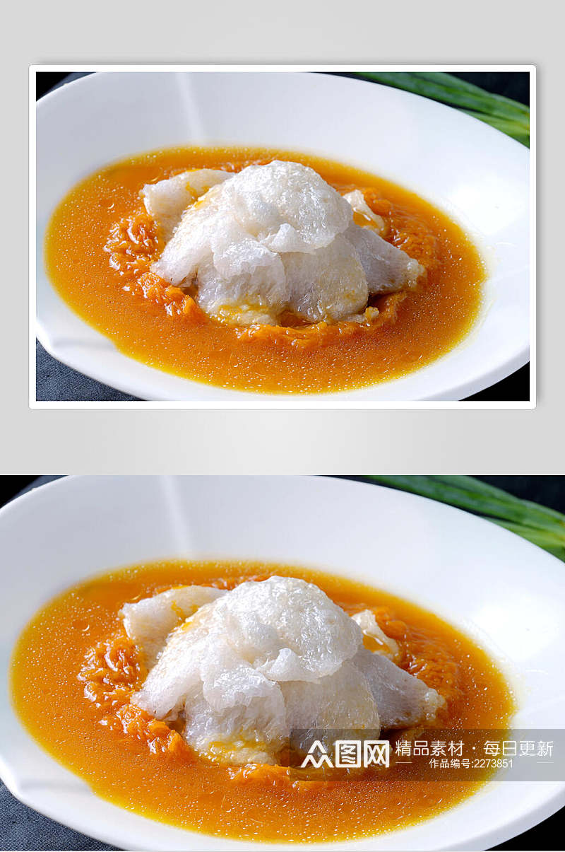 金汤鱼肚食物高清图片素材
