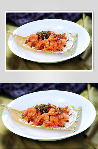 海鲜茶香虾美食图片