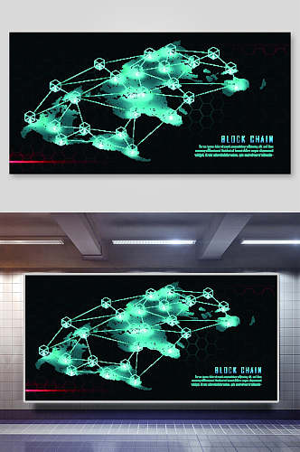 科技大数据AI矢量背景素材