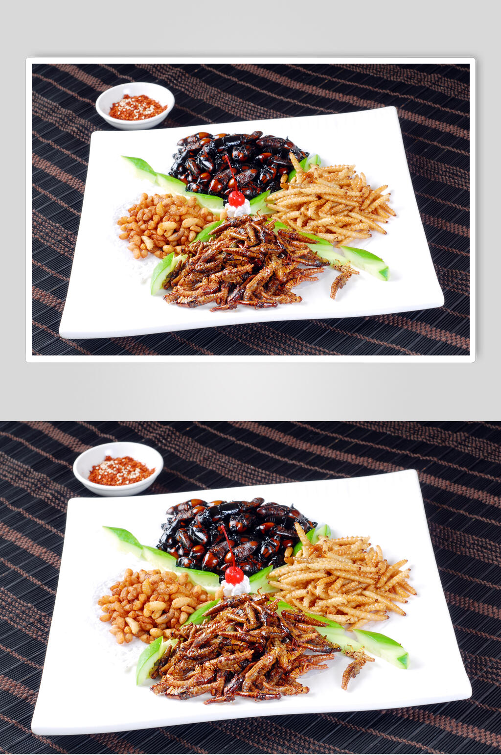 营养昆虫拼食品高清图片素材