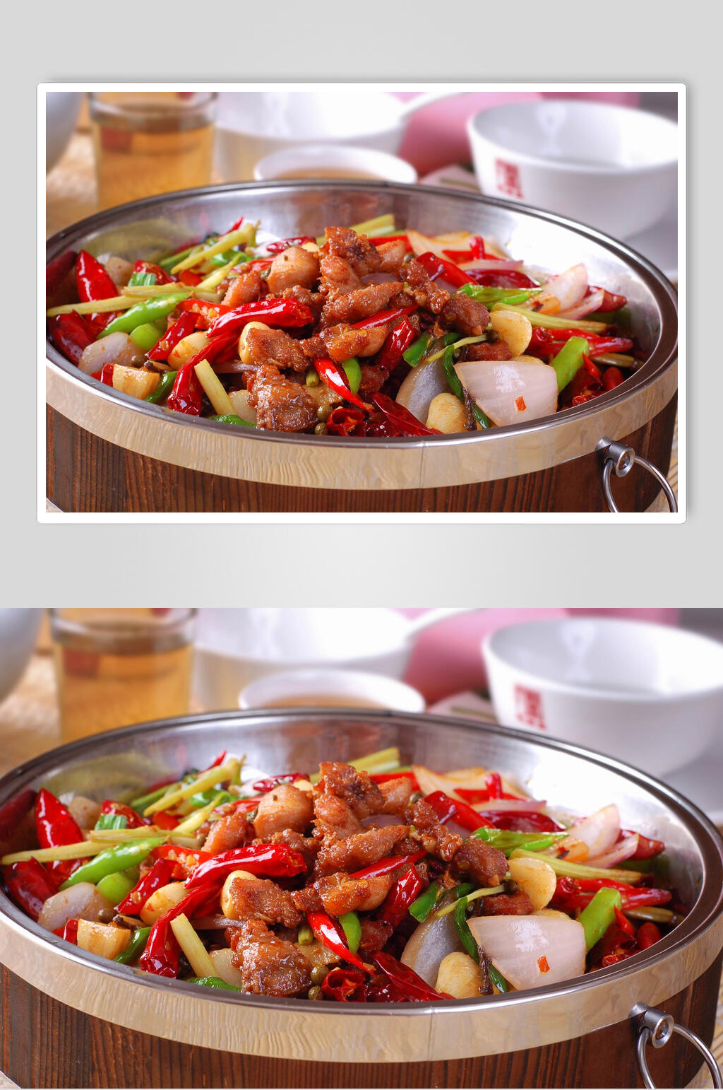热干锅鲜兔美食摄影图片素材
