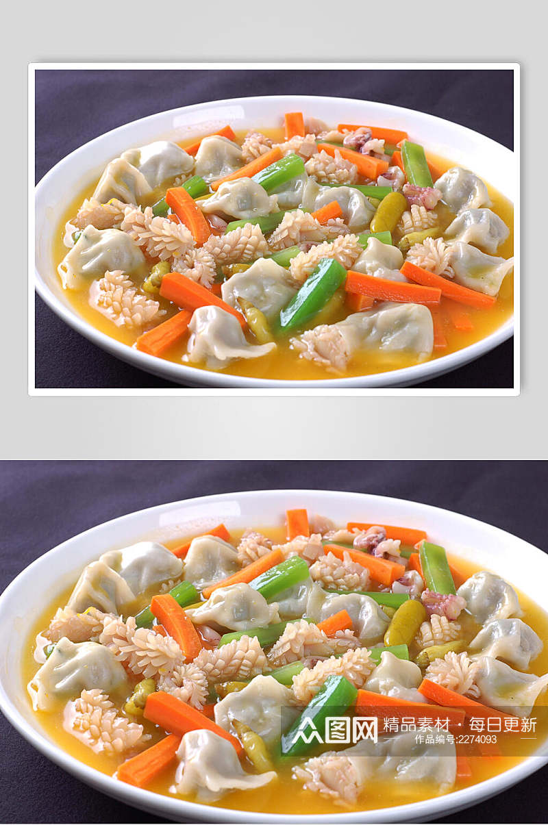 水饺鱿鱼花食品图片素材