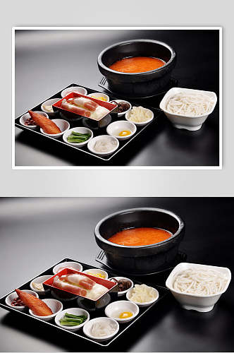 红油砂锅米线餐饮食物图片