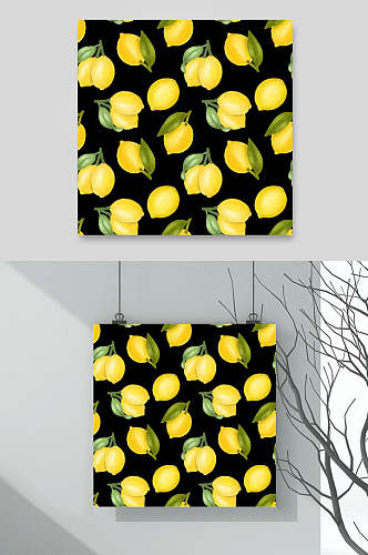 柠檬水果图案素材