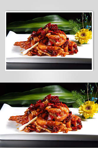 水晶锅巴虾餐饮食品图片