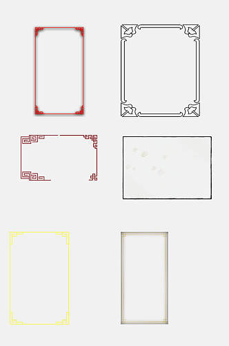 中式古风边框免抠素材