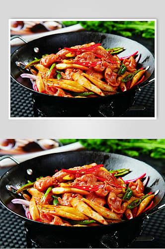 干锅竹笋肥肠餐饮食品图片