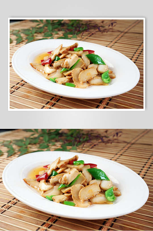 双椒白灵菇食品图片