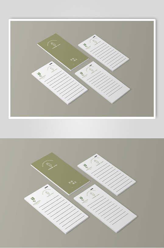 简洁上等文艺民宿酒店品牌vi展示样机