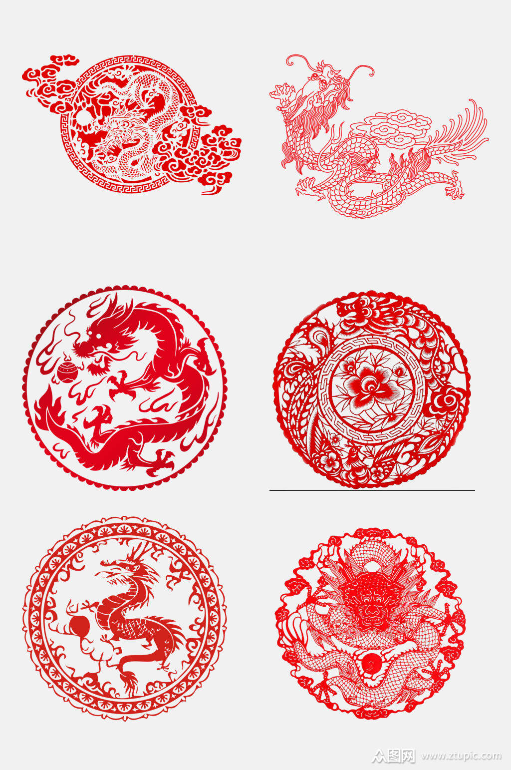 中式龙纹免抠元素