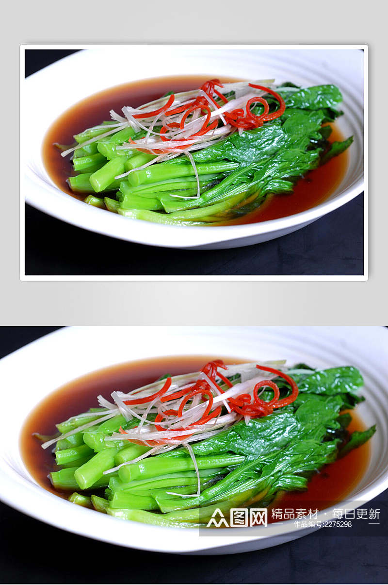 热菜白灼时蔬美食图片素材