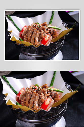 时尚川菜纸锅乳牛食品图片