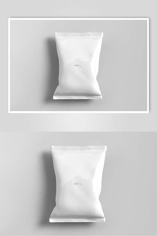 雅致自然面包食品包装袋样机