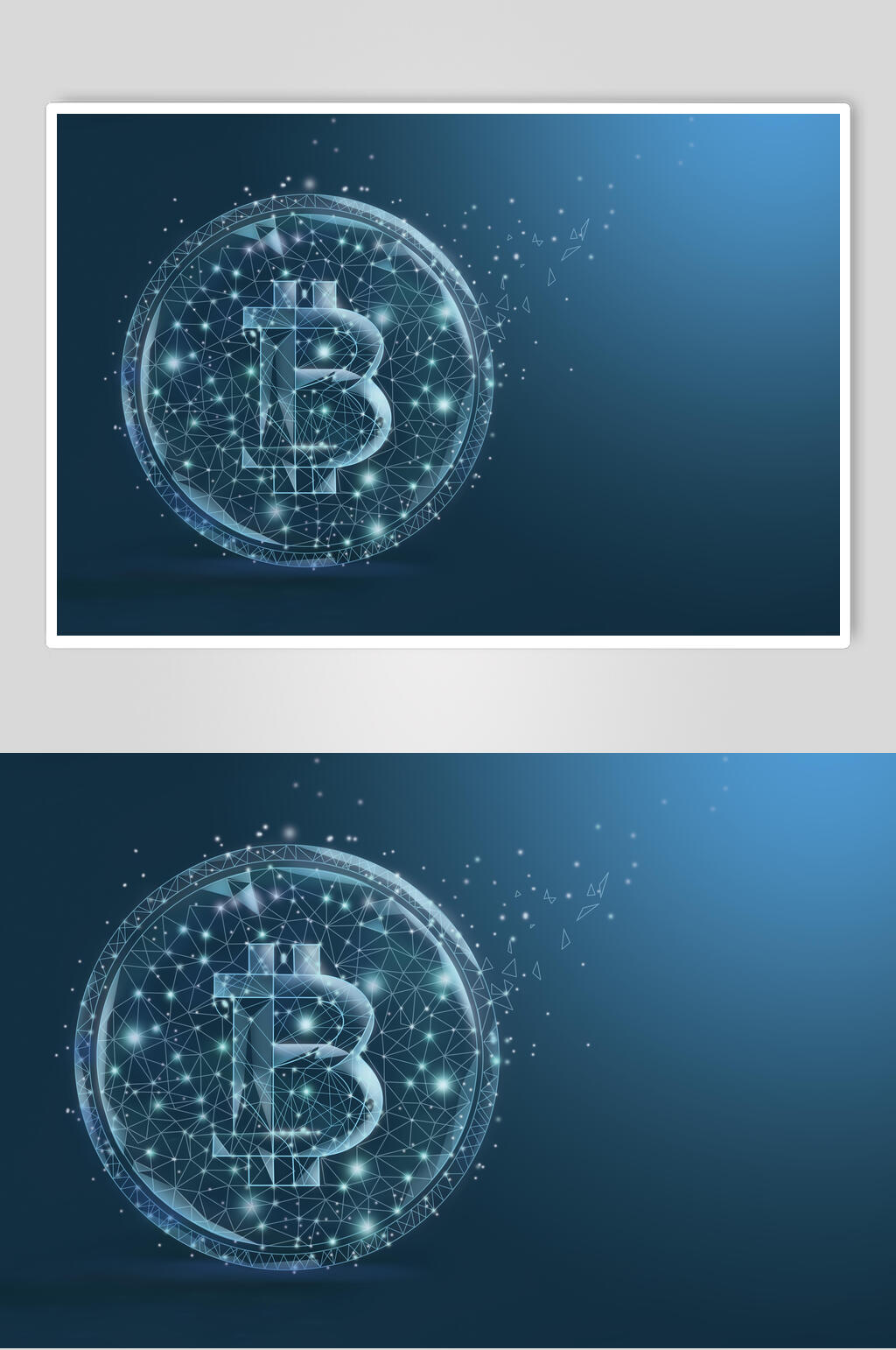 比特币线条科技素材素材