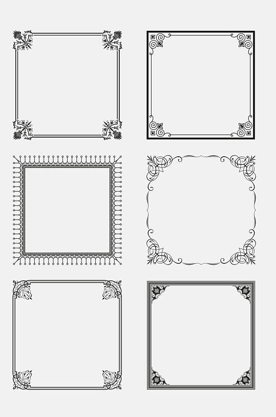 精美复古边框免抠元素