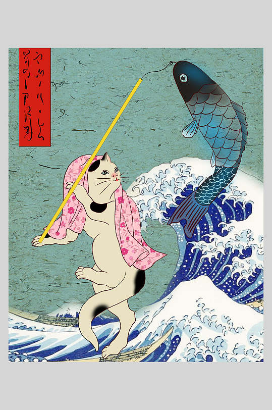 日式日本浮世绘插画素材