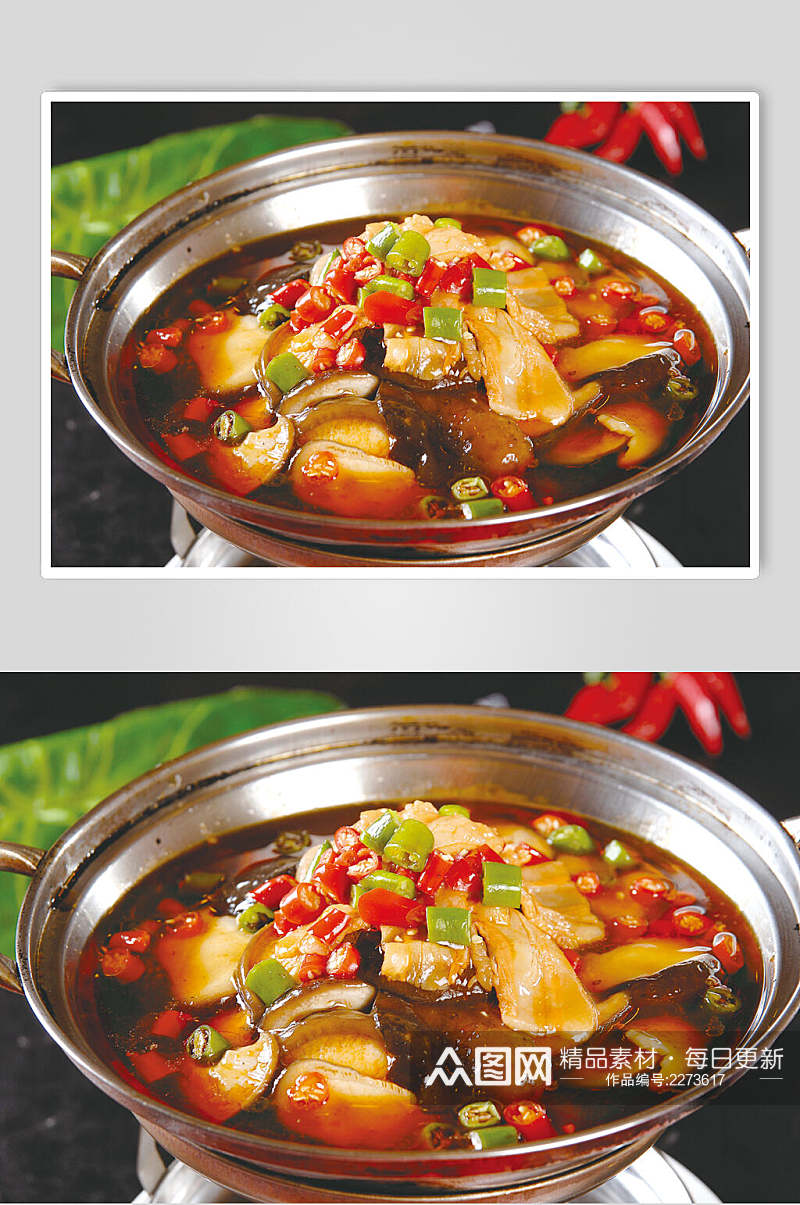 干锅鲜香菇餐饮食物图片素材