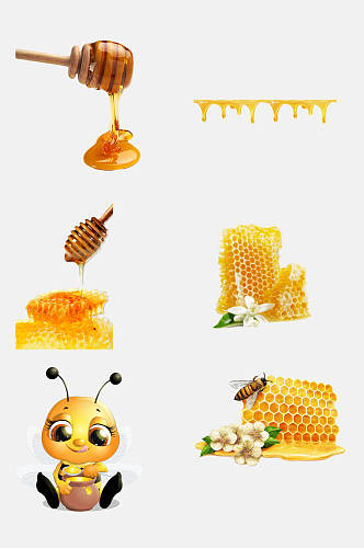 卡通蜂蜜蜜蜂免抠素材
