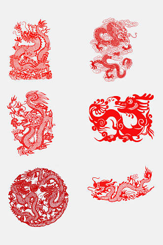 中国风复古龙纹免抠元素