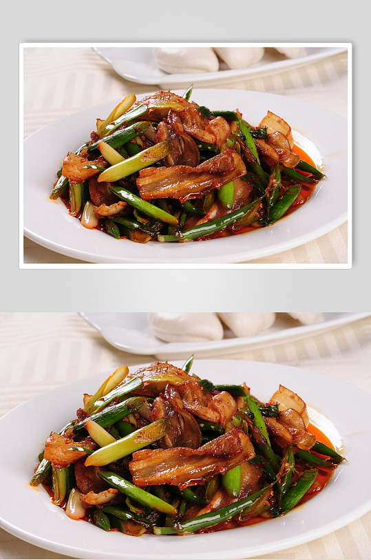 韭菜回锅肉食品图片