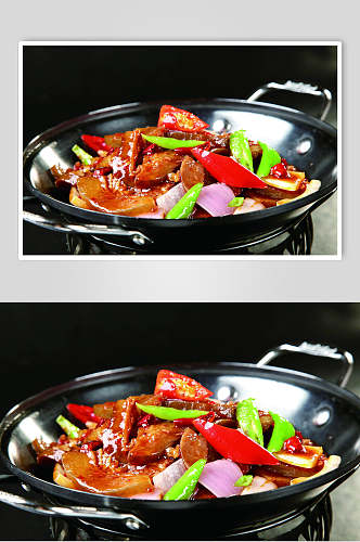 鲜香美味干锅带皮牛肉美食图片