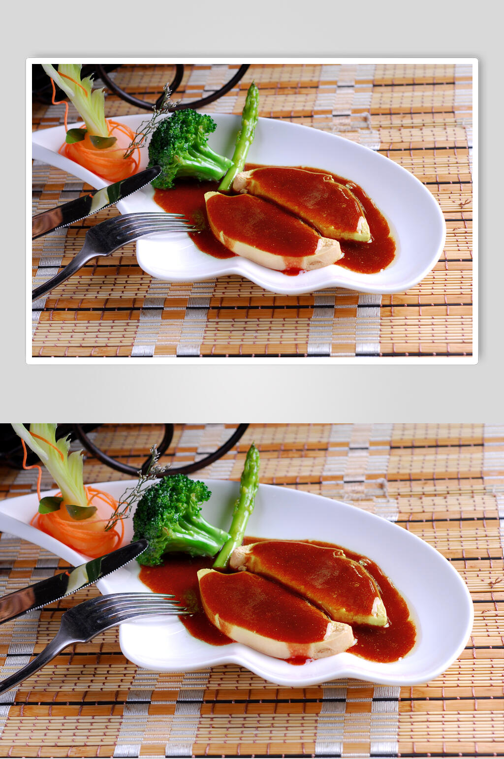 锦瑟小煎鹅肝美食图片素材