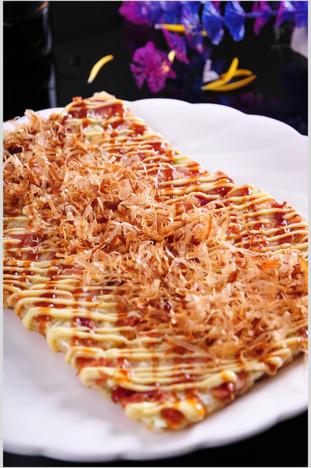 日式培根薄饼美食图片素材
