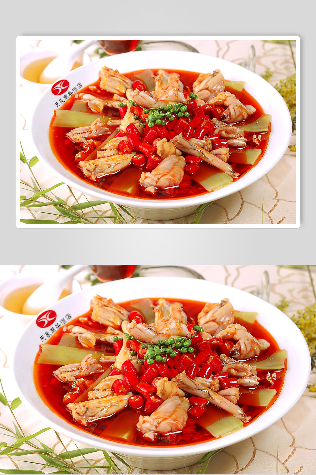 招牌煮蛙腿食物图片素材
