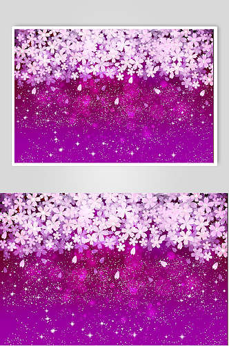 紫色樱花背景素材