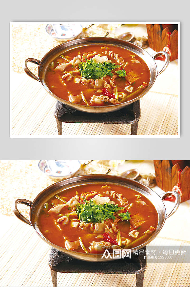 干锅鱼杂餐饮食物图片素材