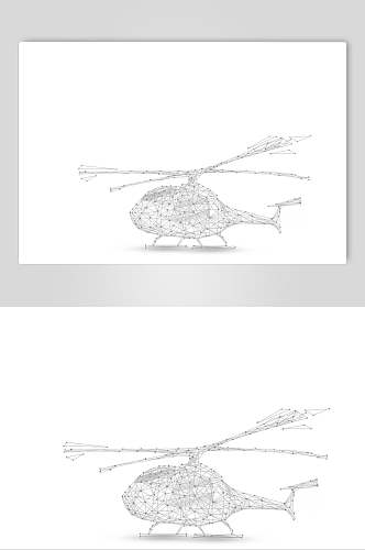 直升飞机线条科技素材