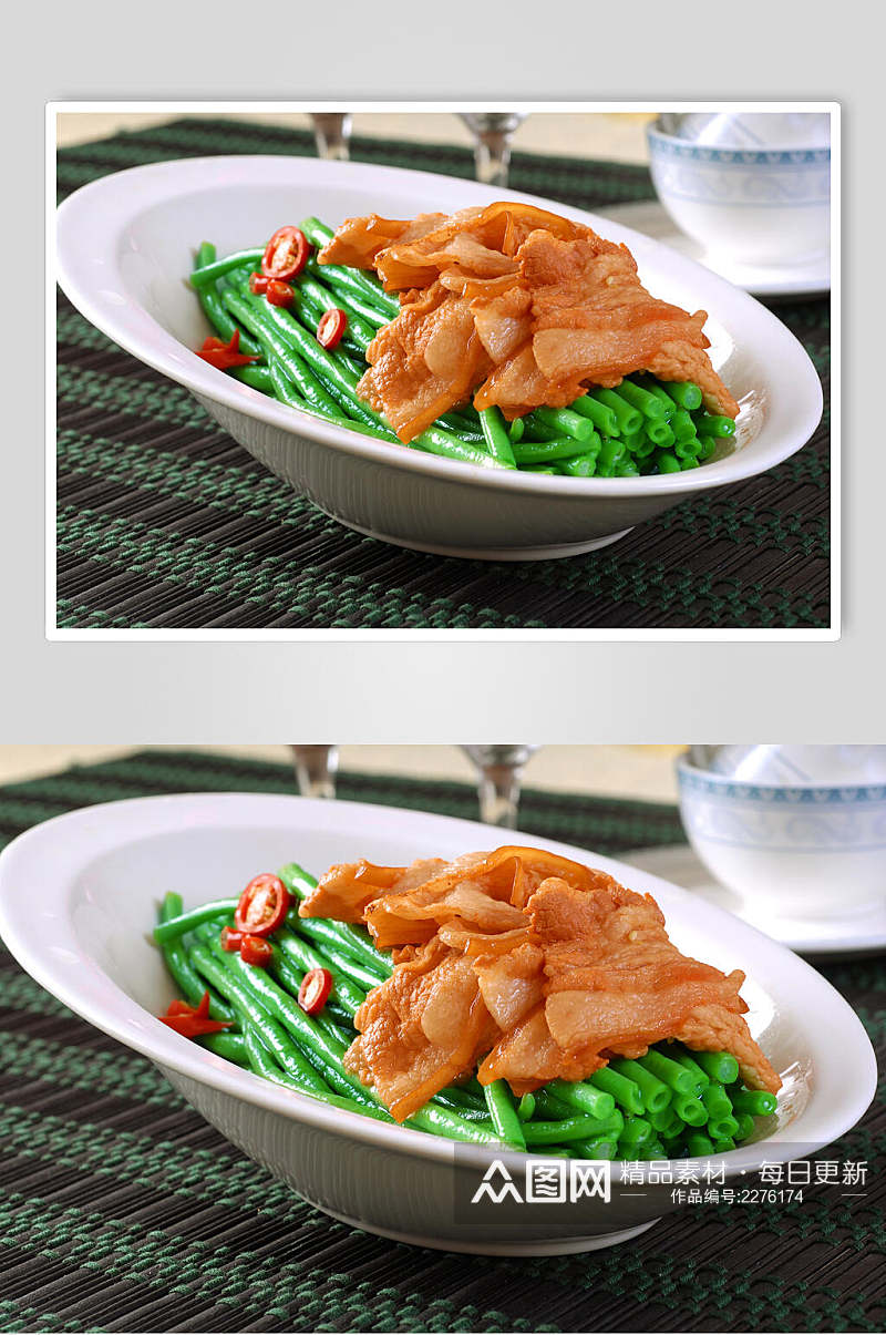 辣炒长角豆食品图片素材