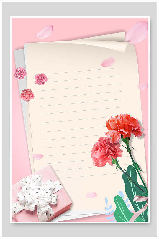 感恩节贺卡信纸背景素材-众图网