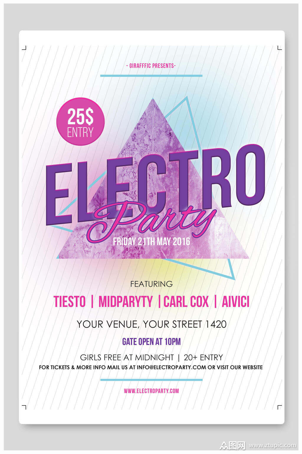 唯美文艺国外英文海报模板下载-编号2299099-众图网