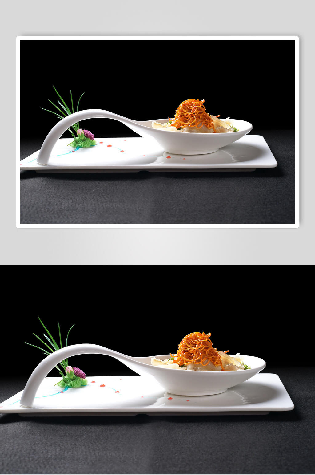 虫草花焗鹿筋咸鲜味美食图片素材