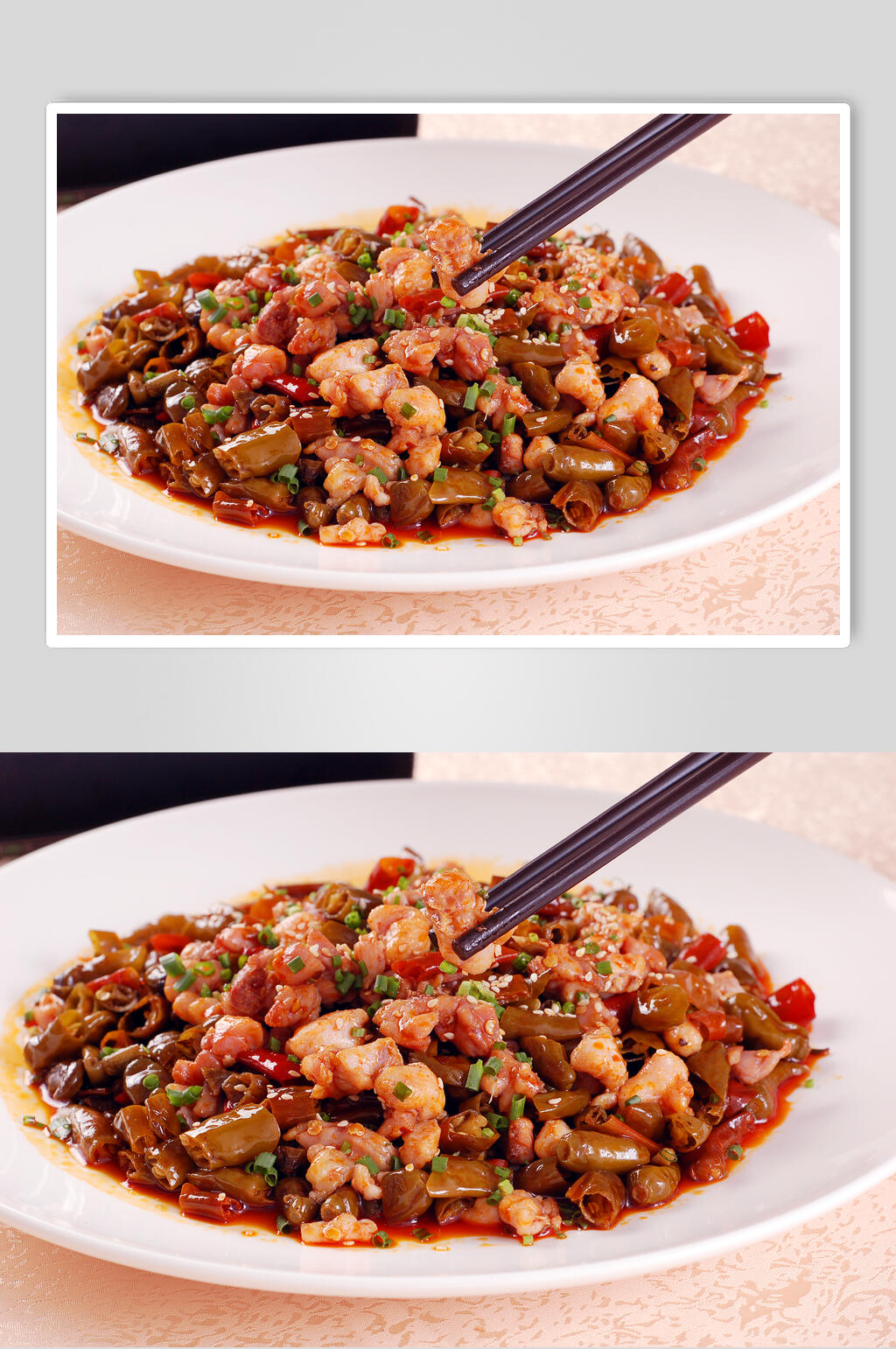 鲜香美味泡椒兔美食摄影图片素材