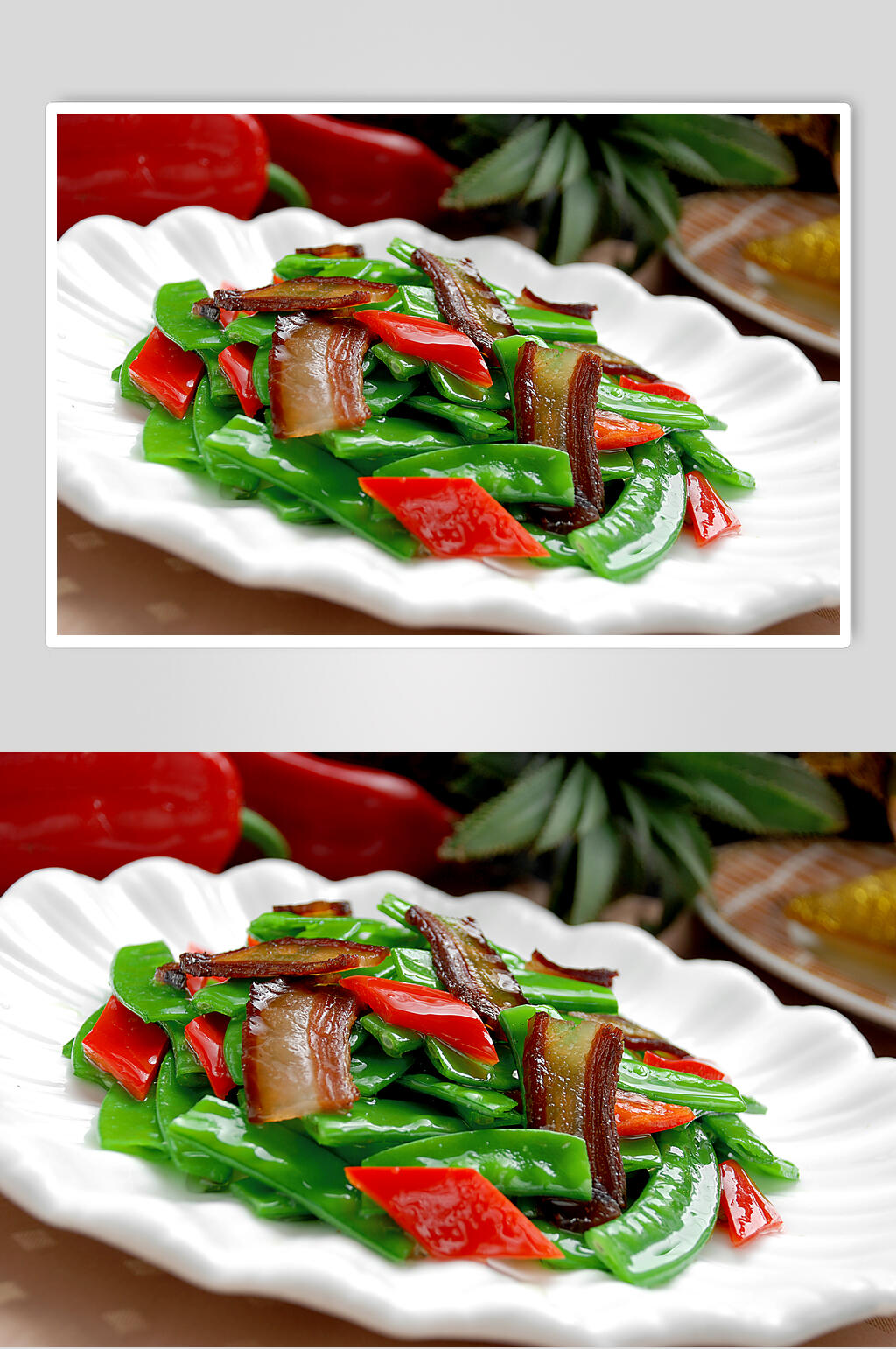 特色炒豆角美食图片素材