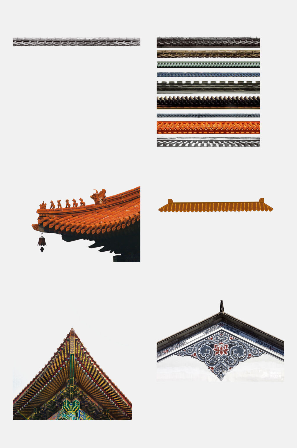 中国风中式建筑屋檐花纹免抠素材素材