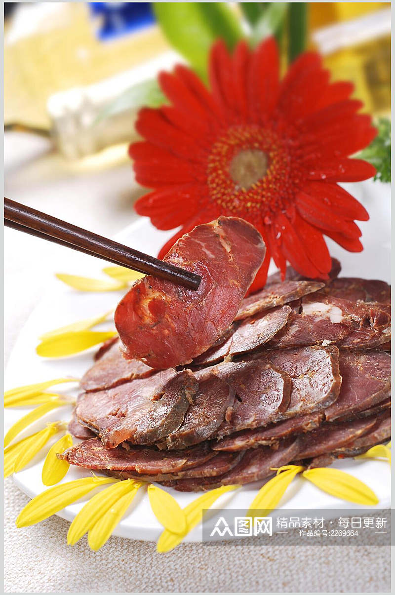 特色菜特色风味牛肉香肠美食图片素材