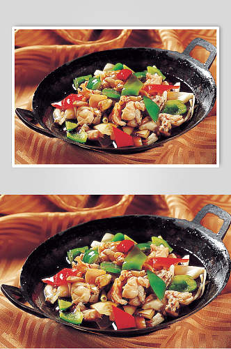 干锅香辣牛蛙食品图片