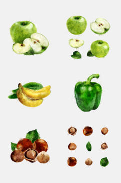 绿色食品蔬果免抠元素