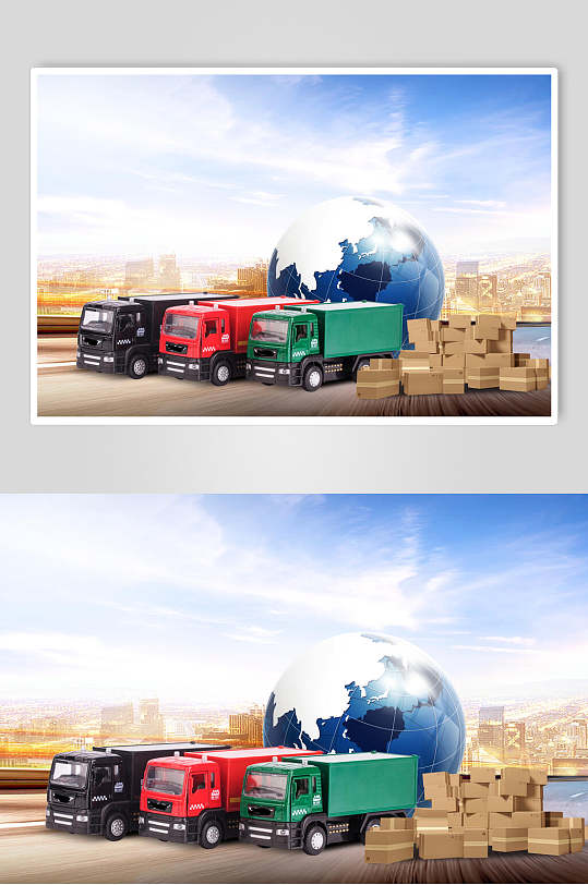 物流货车运输场景图片素材高清图片