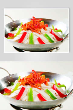 新鲜美味干锅千页豆付餐饮食物图片