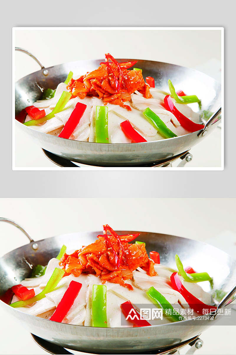 新鲜美味干锅千页豆付餐饮食物图片素材