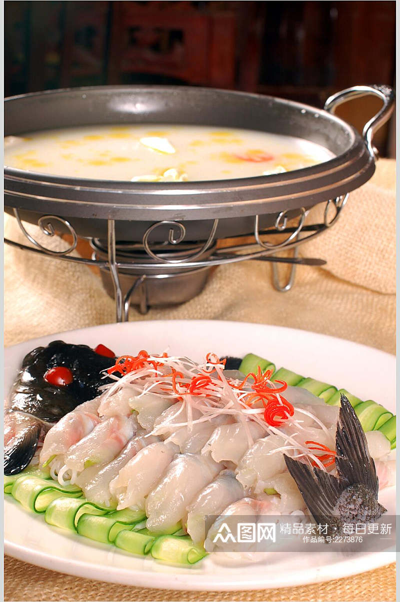 浓汤桂鱼食物高清图片素材