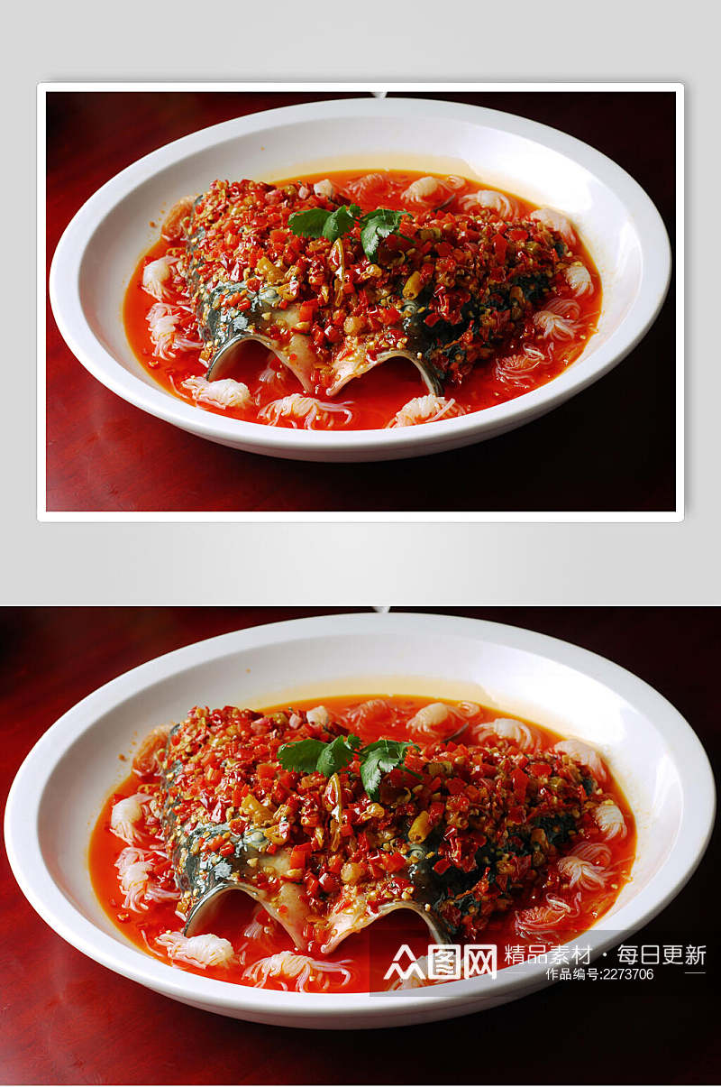 新鲜剁椒鱼头食物图片素材